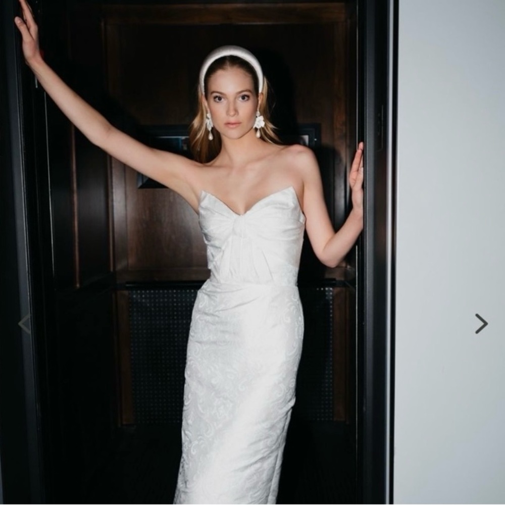 By Watters Blanche NWT Size 8 White Bridal Midi